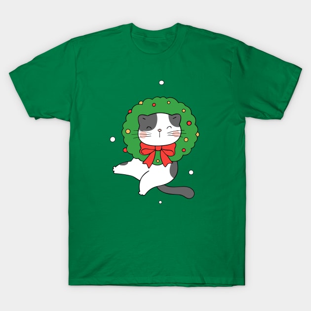 Meowy Christmas Cat T-Shirt by AvocadoShop